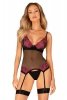 Obsessive Gorset i stringi Rosenty multicoloured